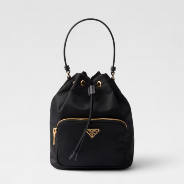 Prada Re-nylon Duet Bucket Bag Black