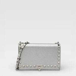 Valentino Rockstud Wallet on Chain Silver