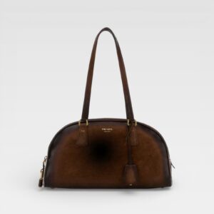 Prada Bowling Shoulder Bag Brown
