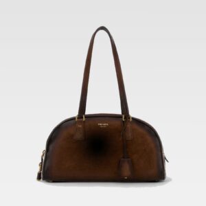 Prada Bowling Shoulder Bag Brown