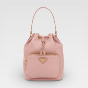 Prada Re-nylon Duet Bucket Bag Peach