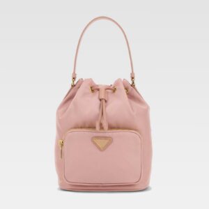 Prada Re-nylon Duet Bucket Bag Peach