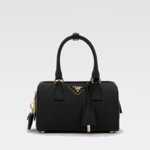 Prada Saffiano Bowler Bag Black