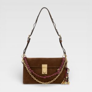 Prada Suede Small Soft Shoulder Bag