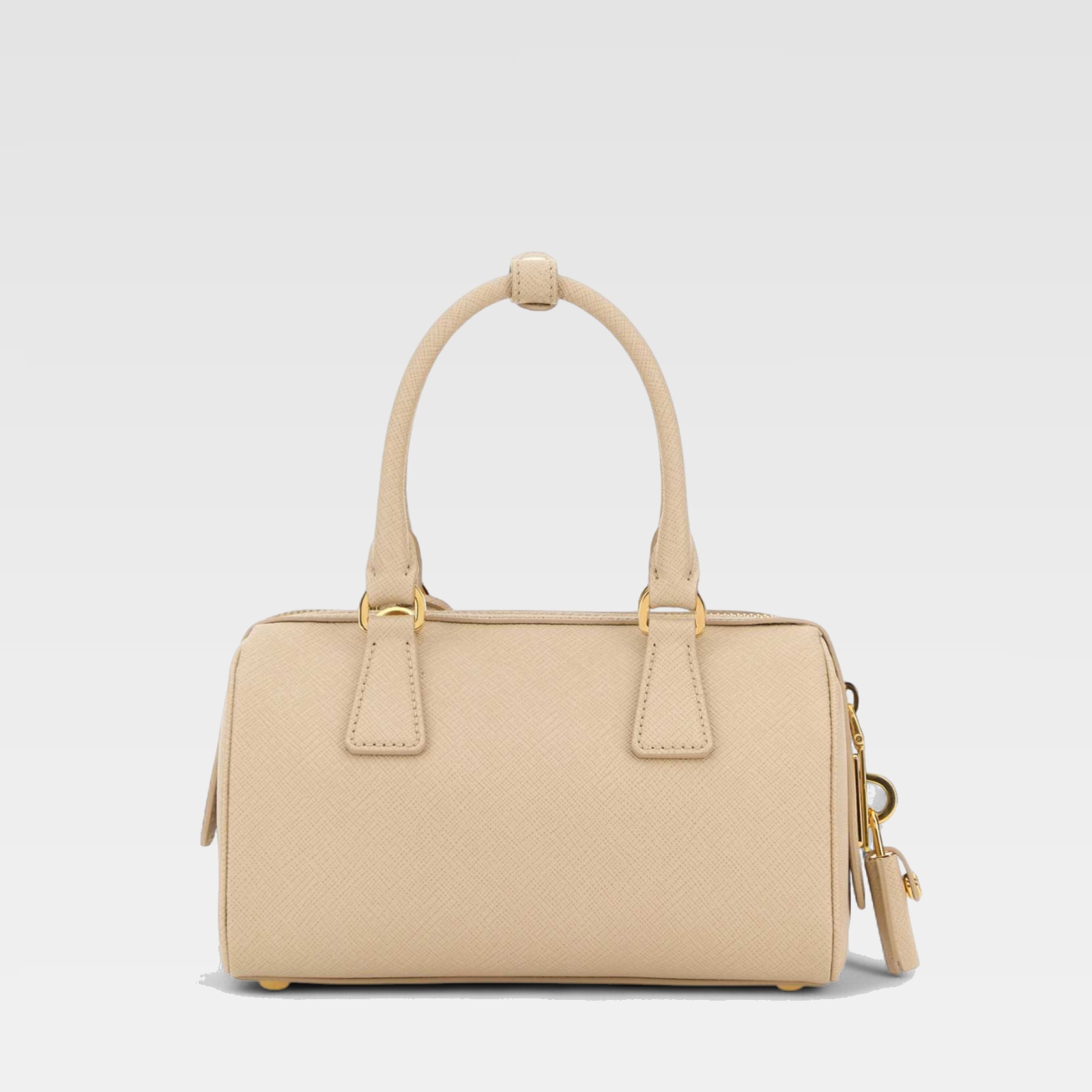 Prada Saffiano Bowler Bag Travertine Stone - Imagen 3