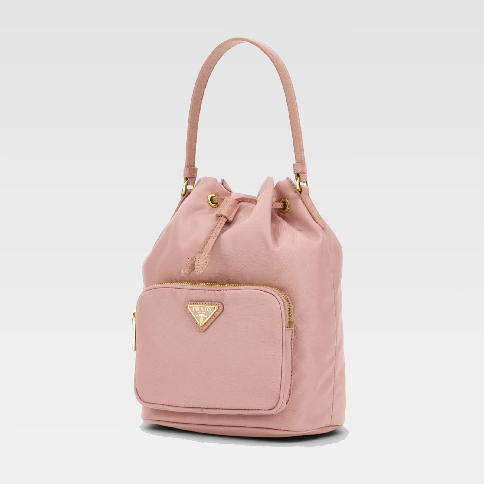 Prada Re-nylon Duet Bucket Bag Peach - Imagen 2