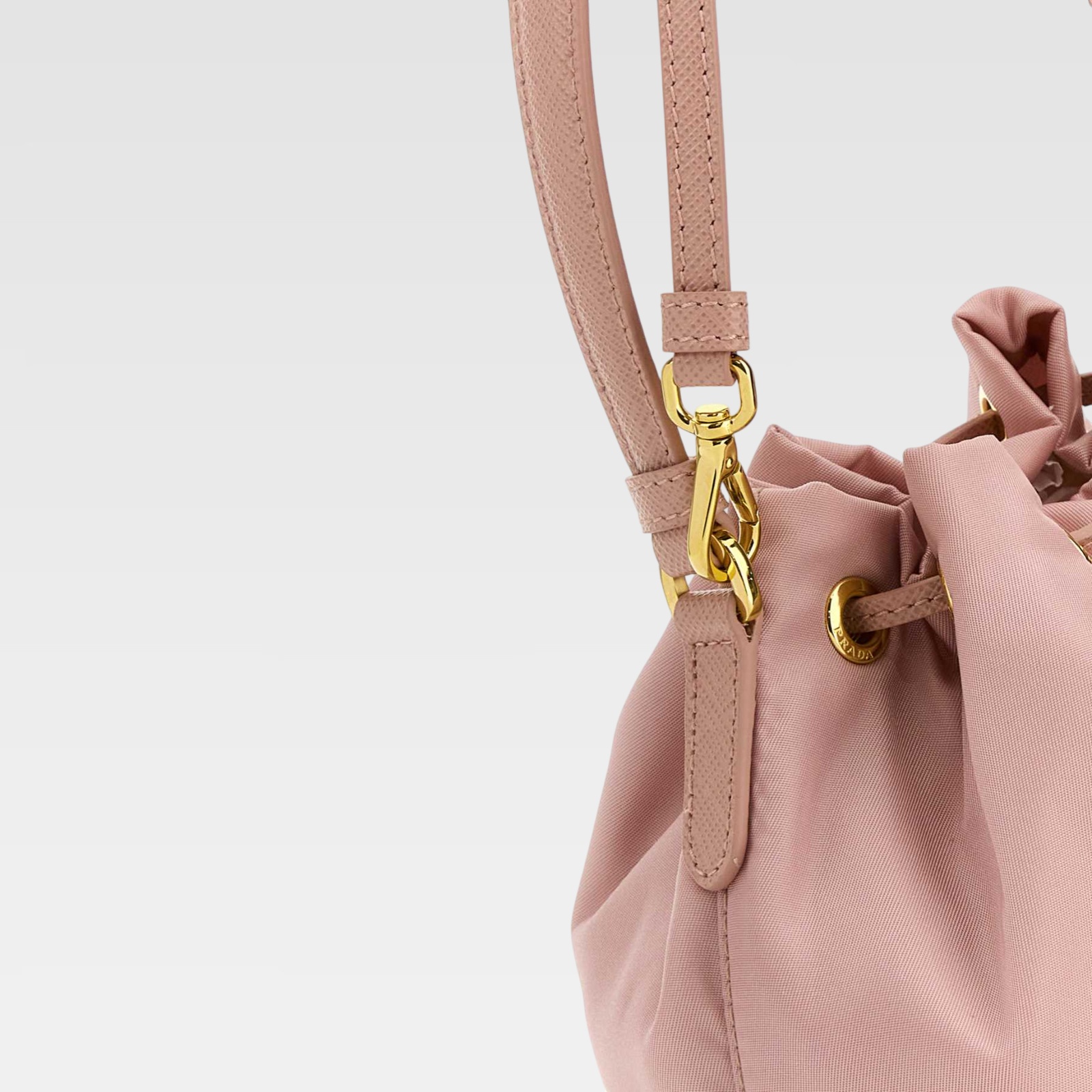 Prada Re-nylon Duet Bucket Bag Peach - Imagen 4