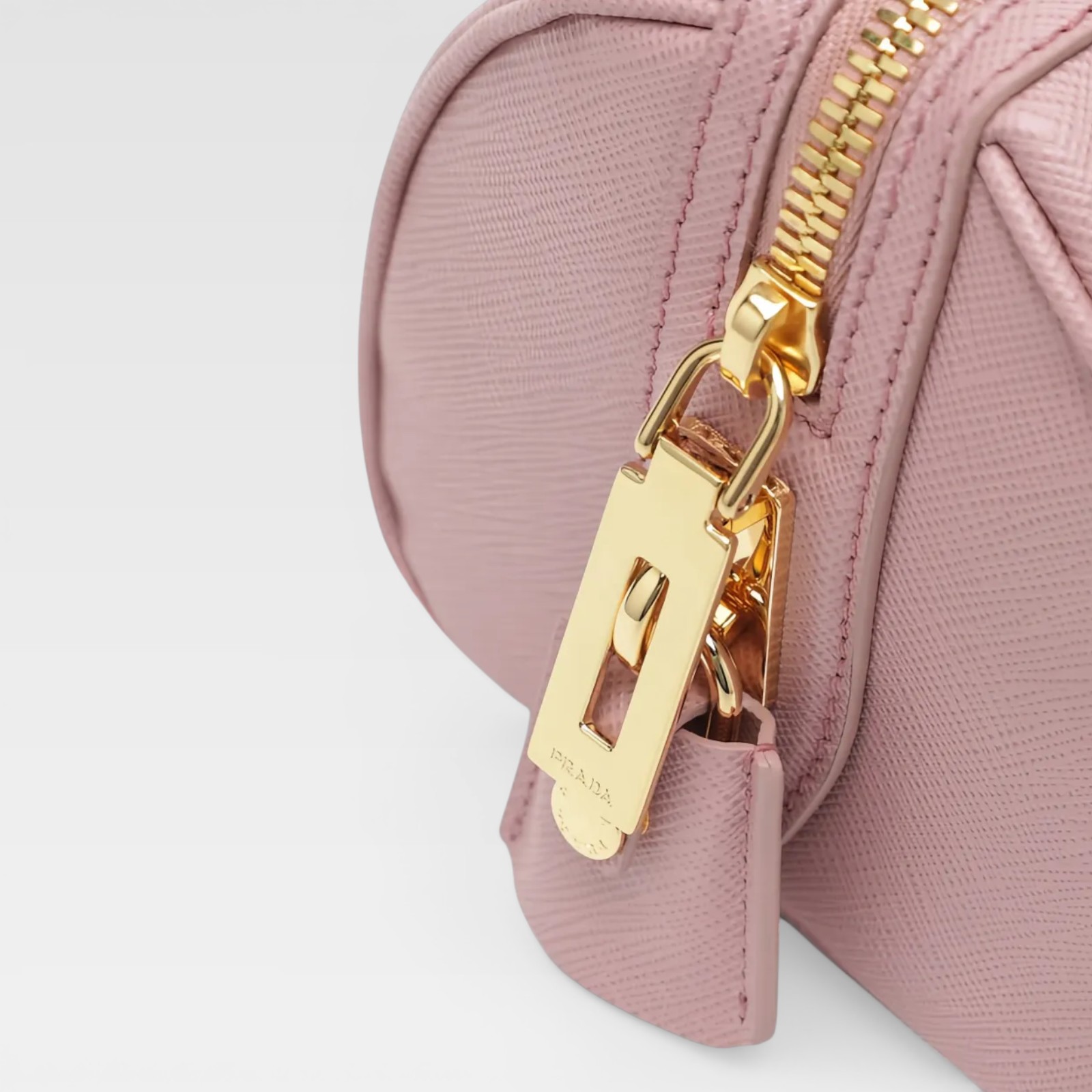 Prada Saffiano Bowler Bag Peach - Image 7