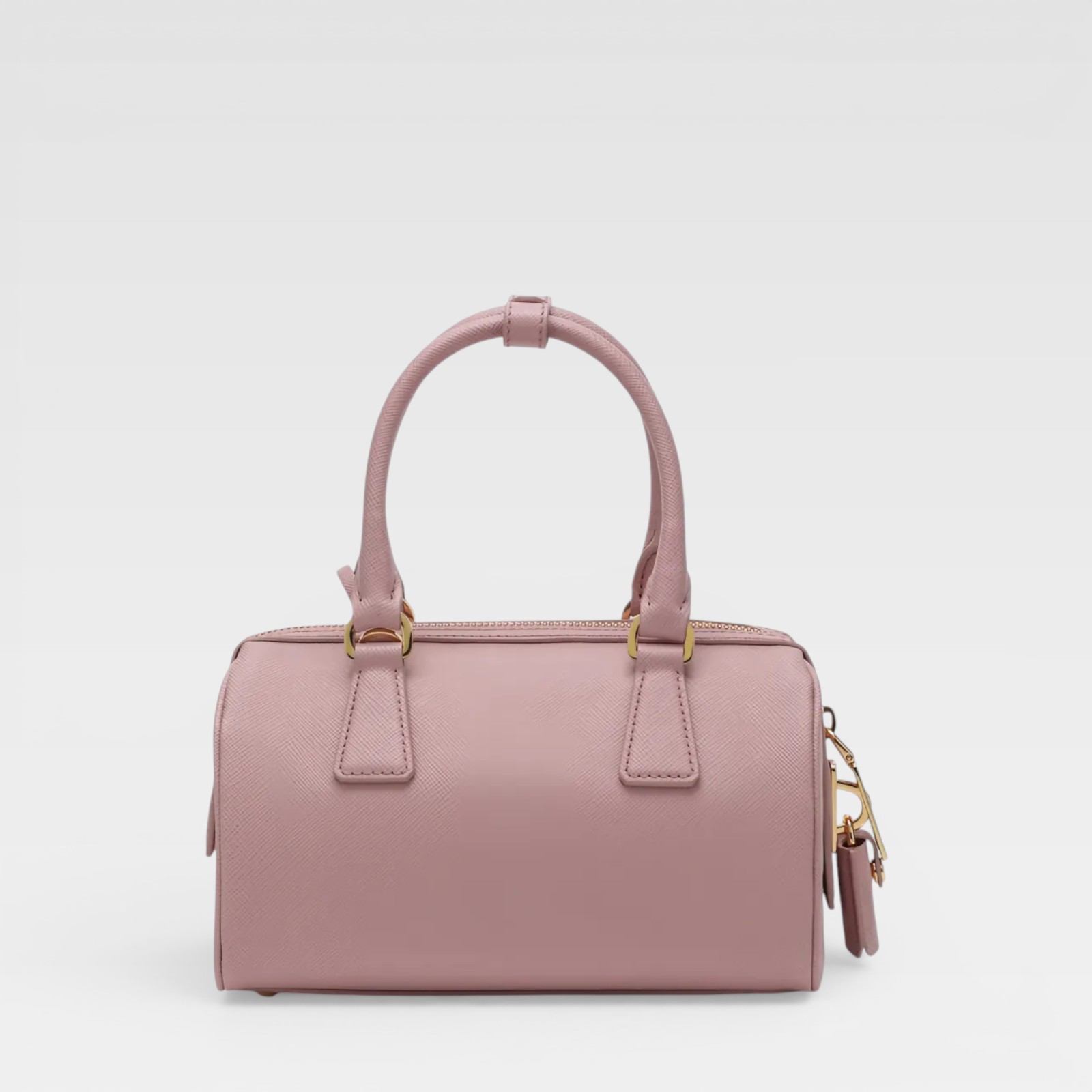 Prada Saffiano Bowler Bag Peach - Image 3