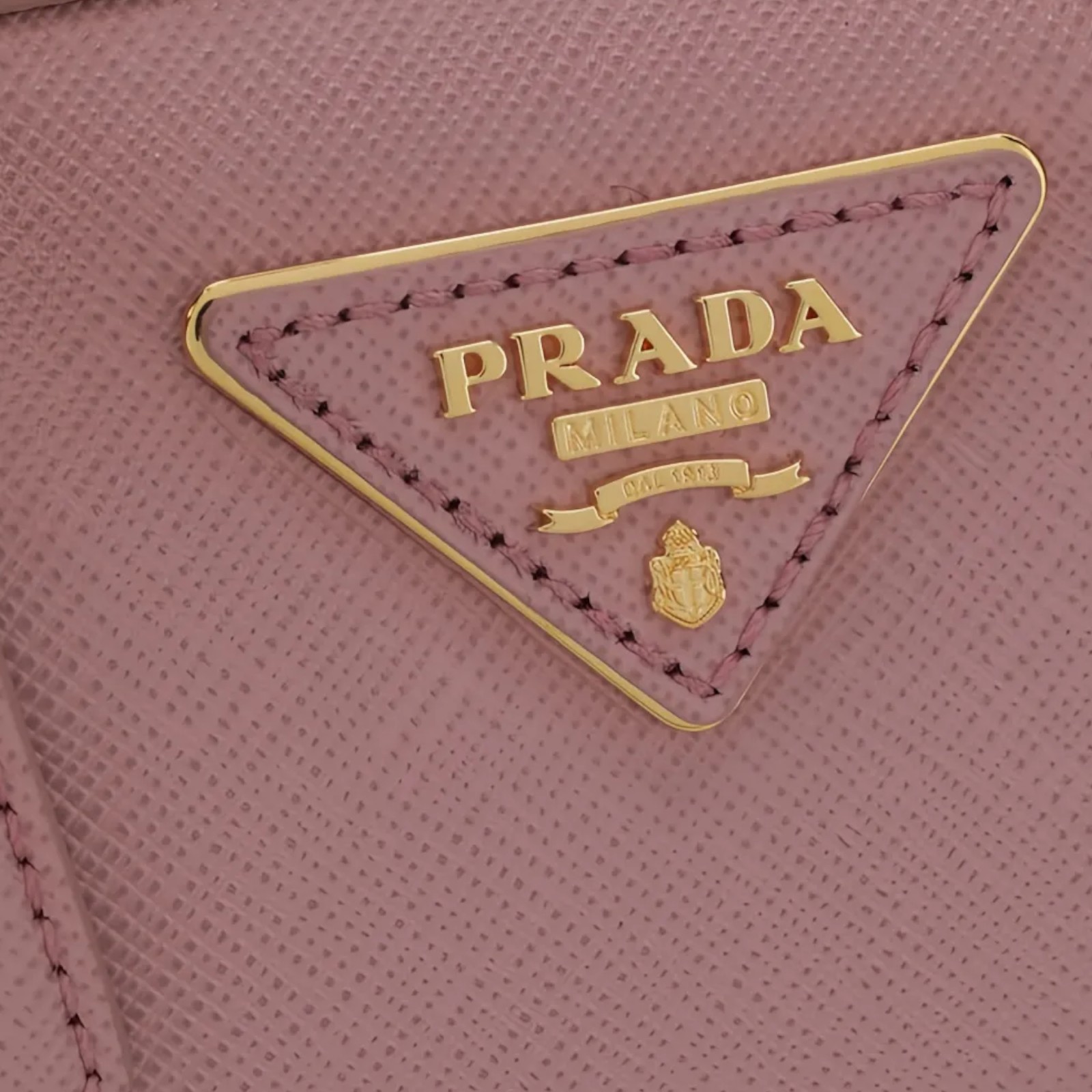 Prada Saffiano Bowler Bag Peach - Image 5