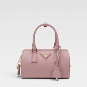 Prada Saffiano Bowler Bag Peach
