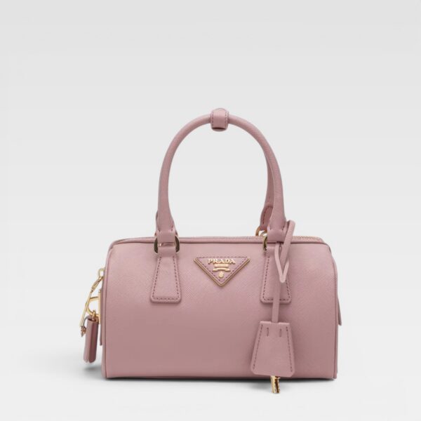 Prada Saffiano Bowler Bag Peach