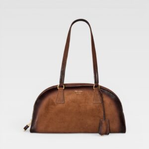 Prada Bowling Shoulder Bag Brown