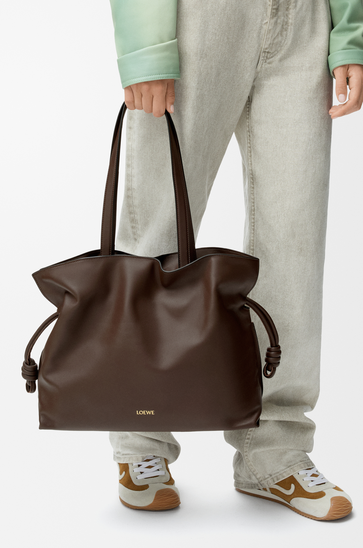 Loewe Flamenco Clutch Large Chocolate - Imagen 5