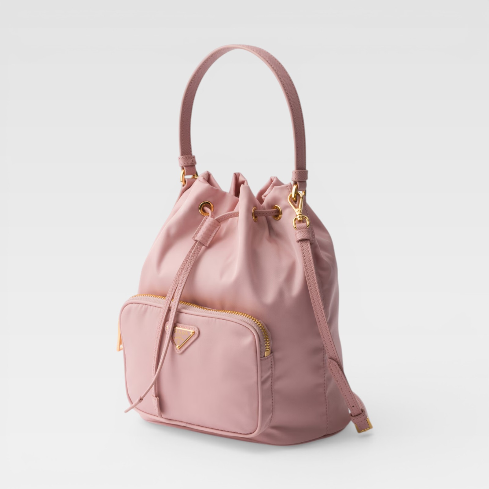 Prada Re-nylon Duet Bucket Bag Peach - Image 2