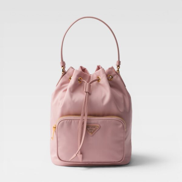 Prada Re-nylon Duet Bucket Bag Peach