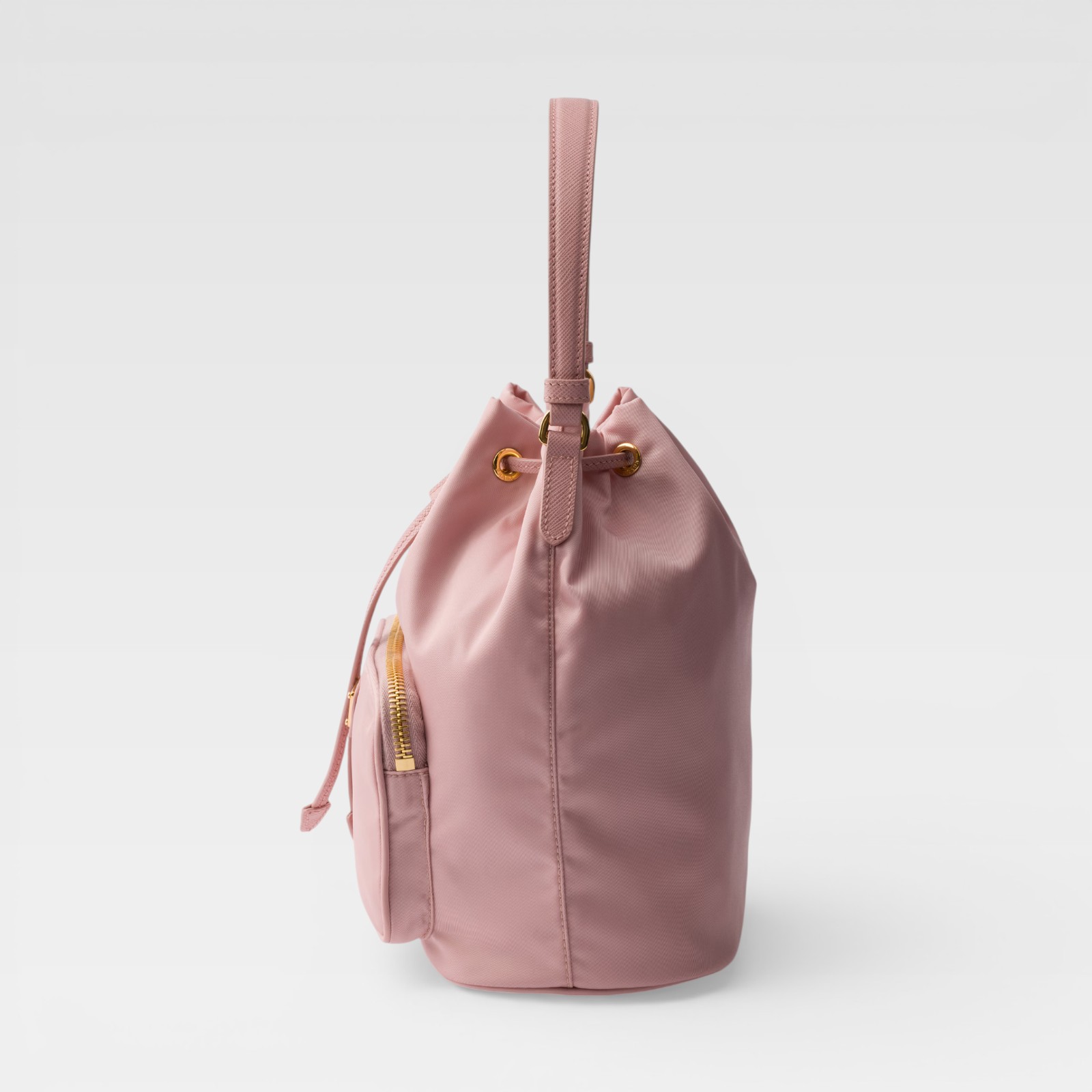 Prada Re-nylon Duet Bucket Bag Peach - Image 4