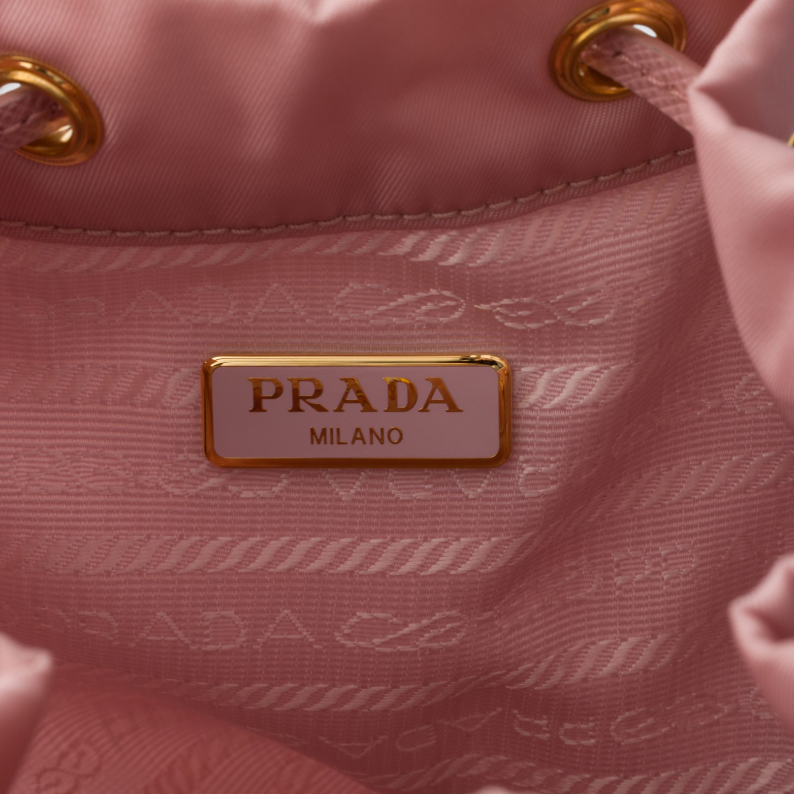 Prada Re-nylon Duet Bucket Bag Peach - Image 7
