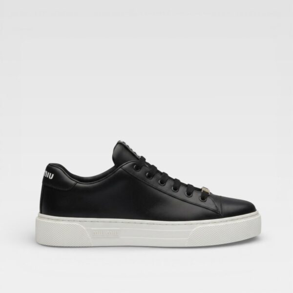 Miu Miu Black Leather Snekaers