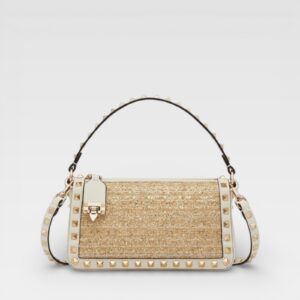 Valentino Garavani Rockstud In Bouclé Raffia