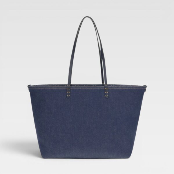 Fendi Roll Medium Denim Reversible Tote Bag