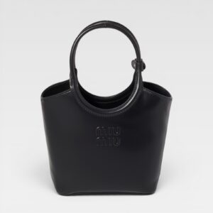 Miu Miu Ivy Leather Handbag - Black