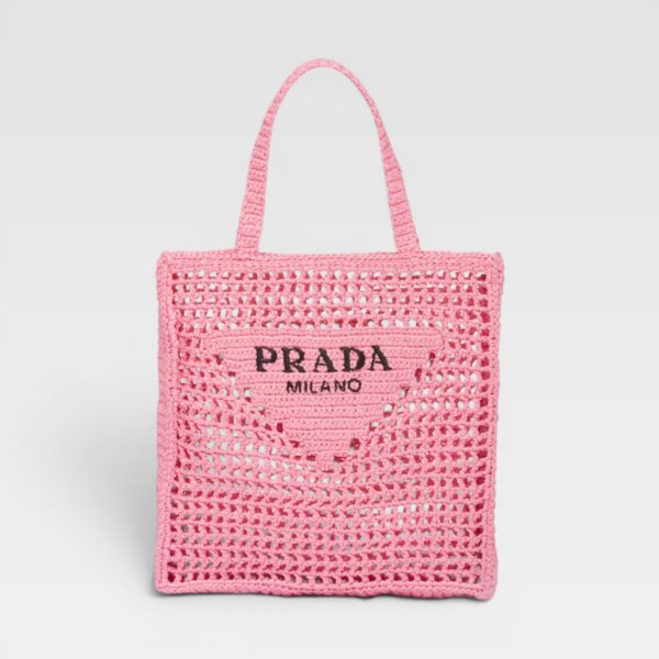 Prada Crochet Tote Rose