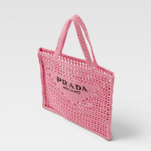 Prada Crochet Tote Rose