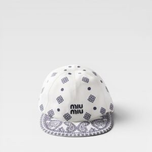 Miu Miu Printed Cotton Baseball Cap