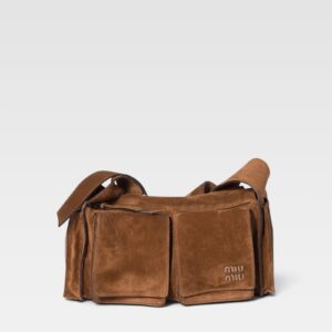 Miu Miu Utilitaire Suede Shoulder Bag