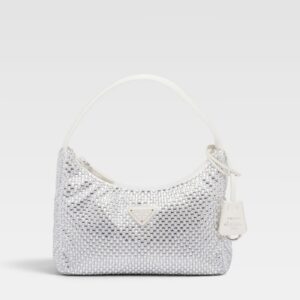 Prada Re-Edition 2000 with Crystals in White