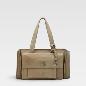 Miu Miu Utilitaire Suede Shopping Bag