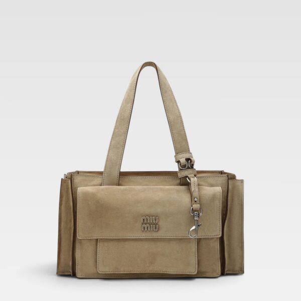Miu Miu Utilitaire Suede Shopping Bag