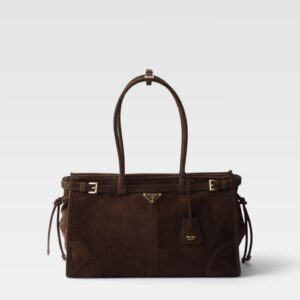 Prada Bonnie Large Suede Handbag