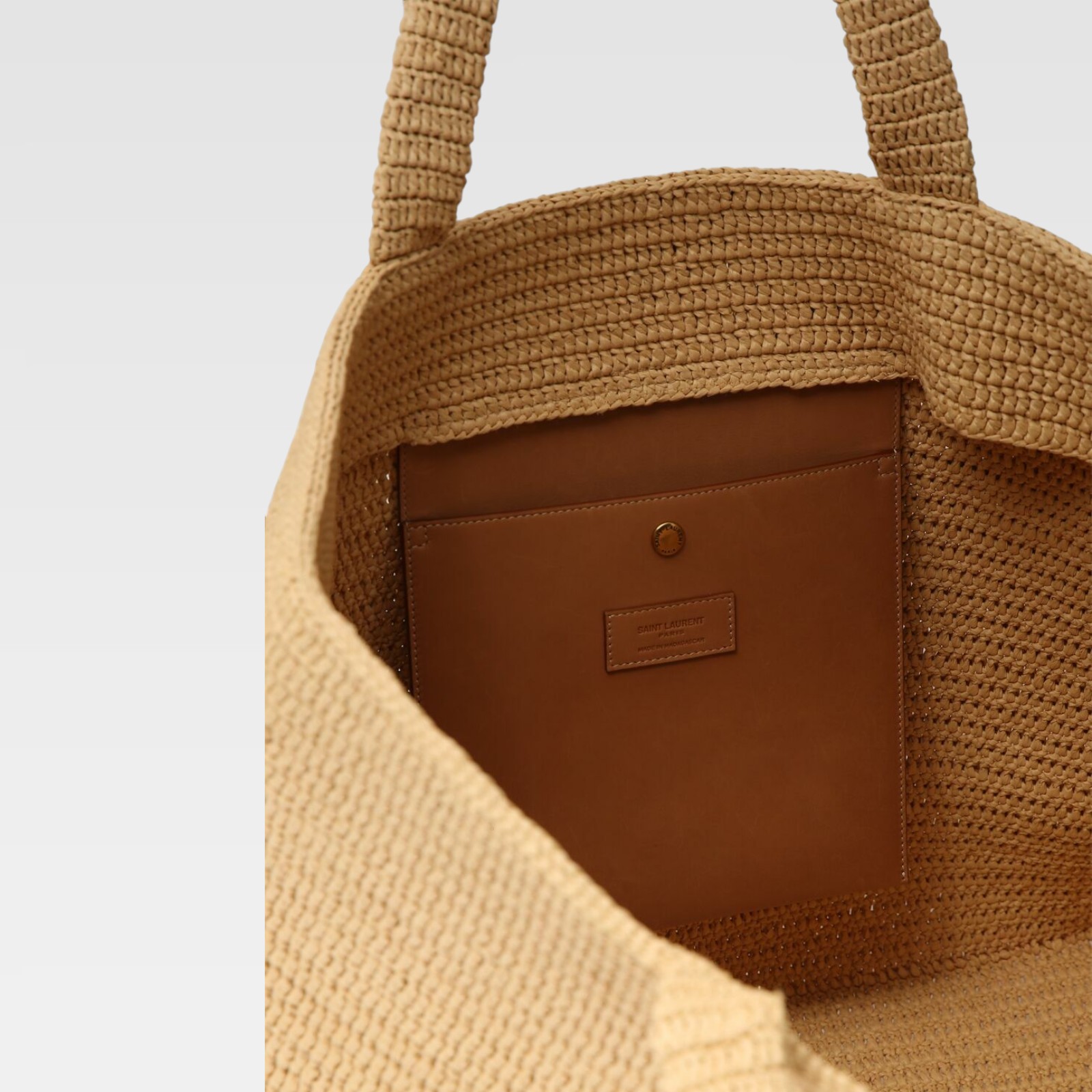 Saint Laurent Raffia Tote Bag - Image 7