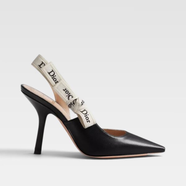 Christian Dior J'Adior Black Leather Slingback Pump