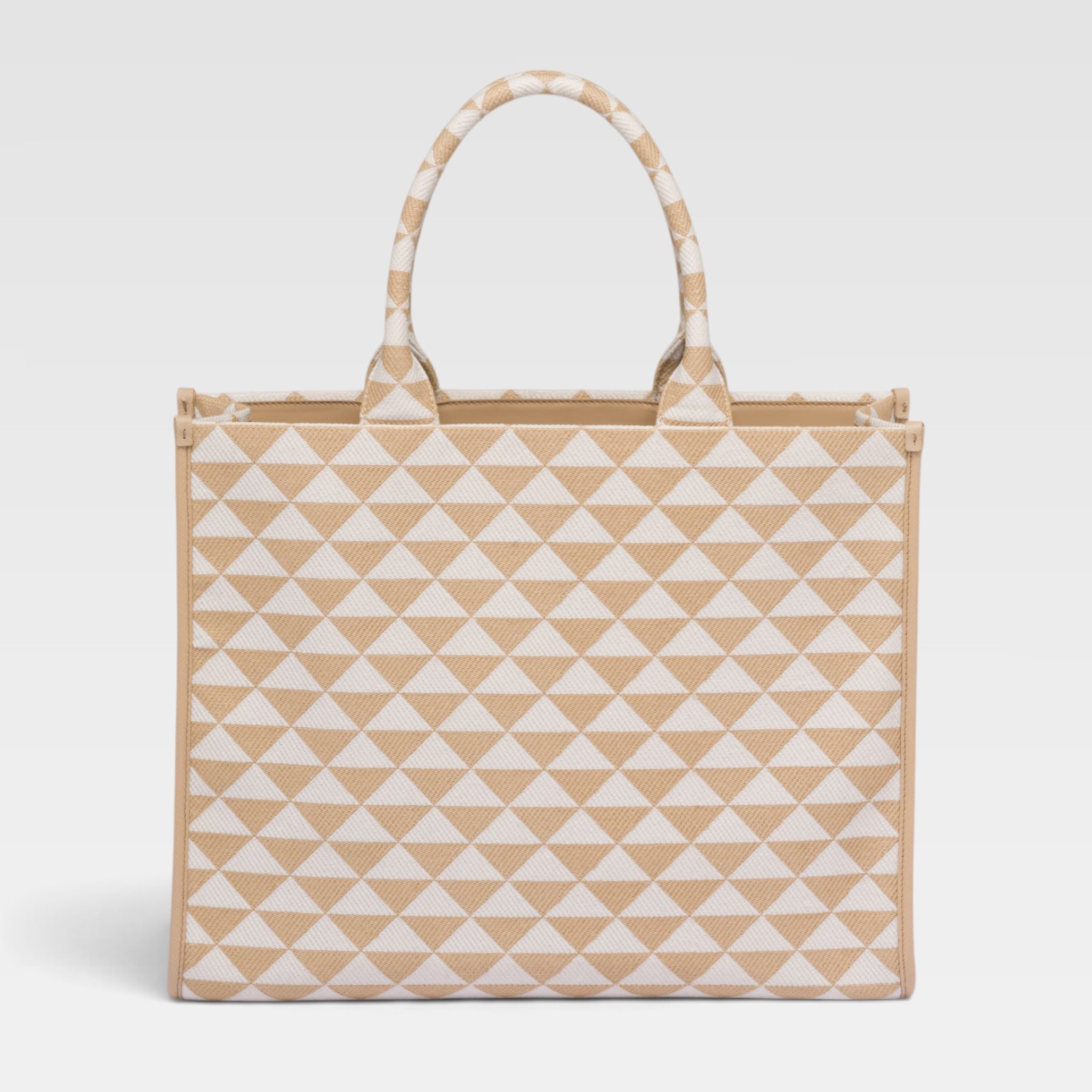 Prada Symbole Jacquard Triangle Tote Bag - Image 3