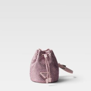 Prada Mini Icon Crystal Charm Bucket