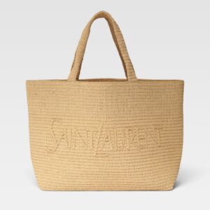 Saint Laurent Raffia Tote Bag