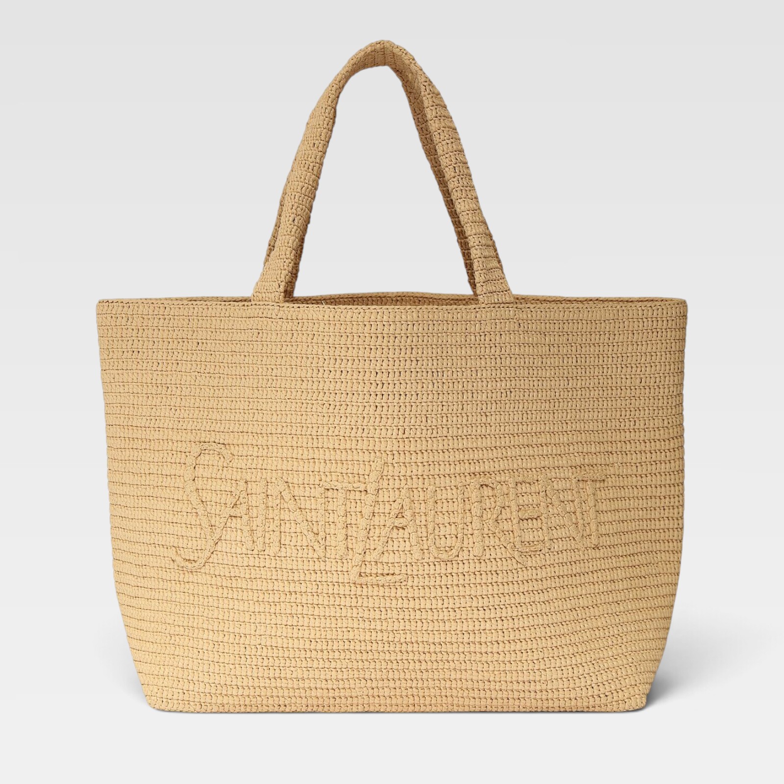 Saint Laurent Raffia Tote Bag