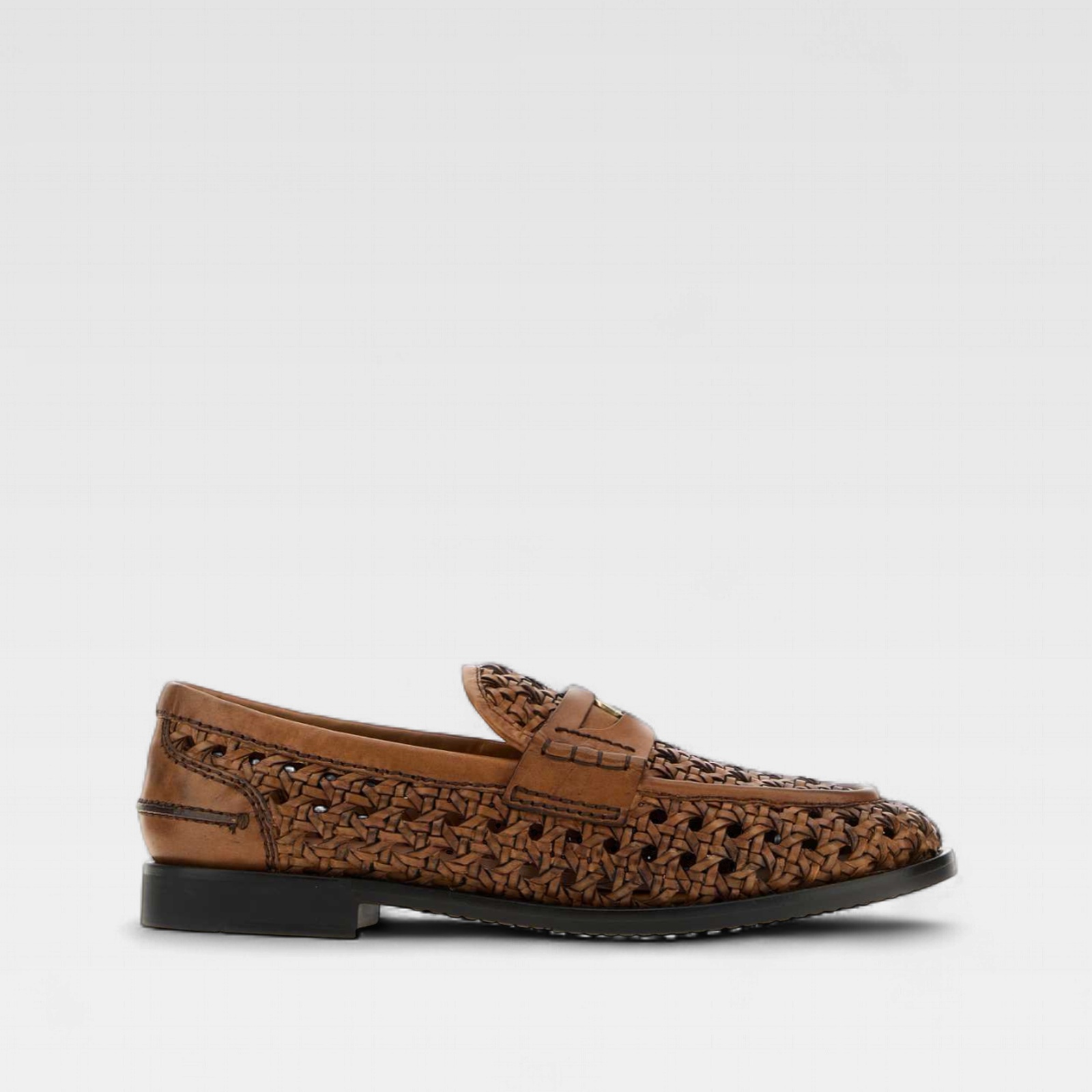 Miu Miu Woven Leather Loafers