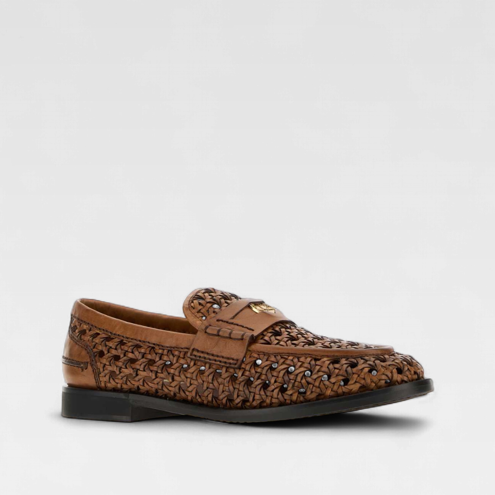 Miu Miu Woven Leather Loafers - Imagen 2