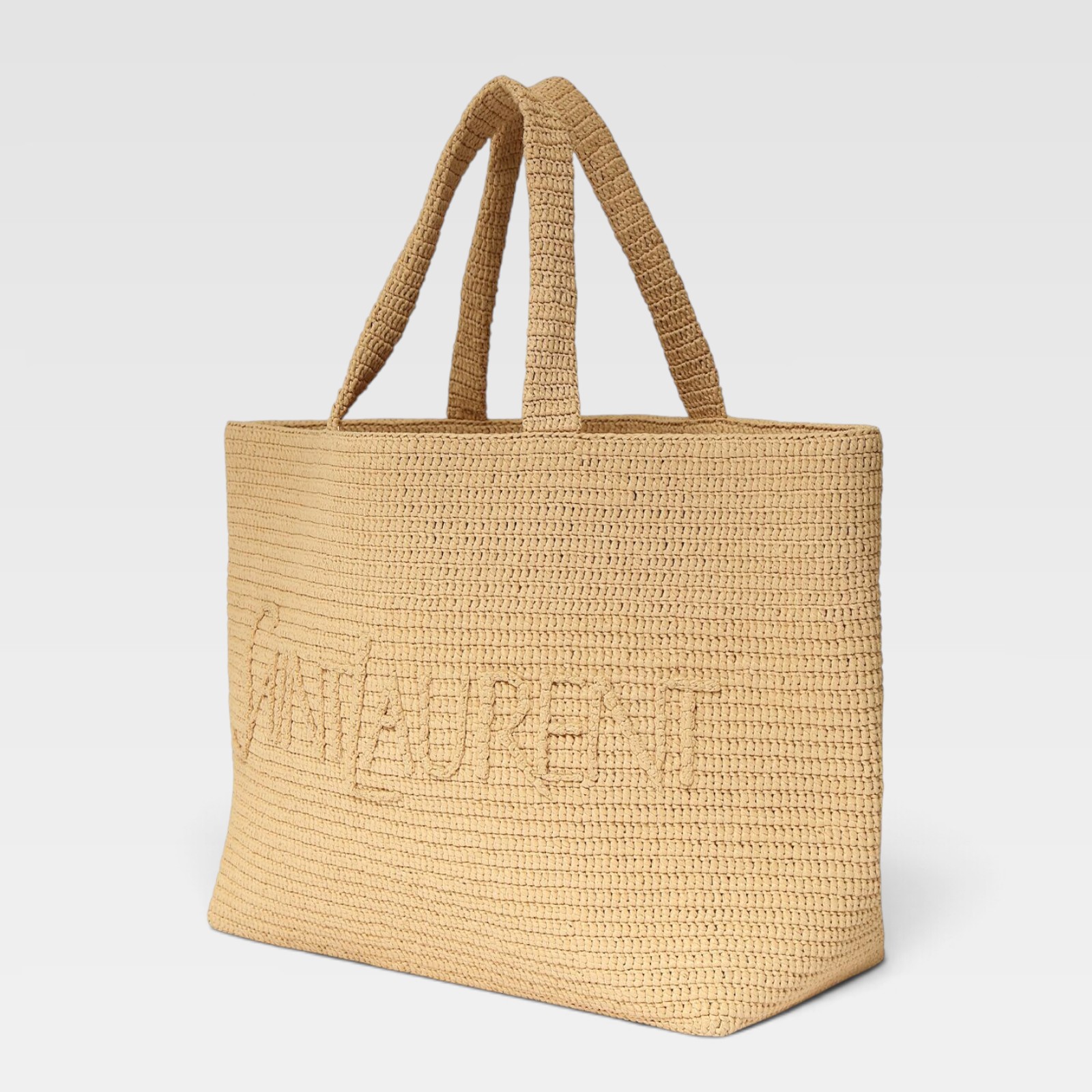 Saint Laurent Raffia Tote Bag - Image 3