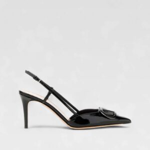 VLogo Signature Patent Leather Slingback Pump