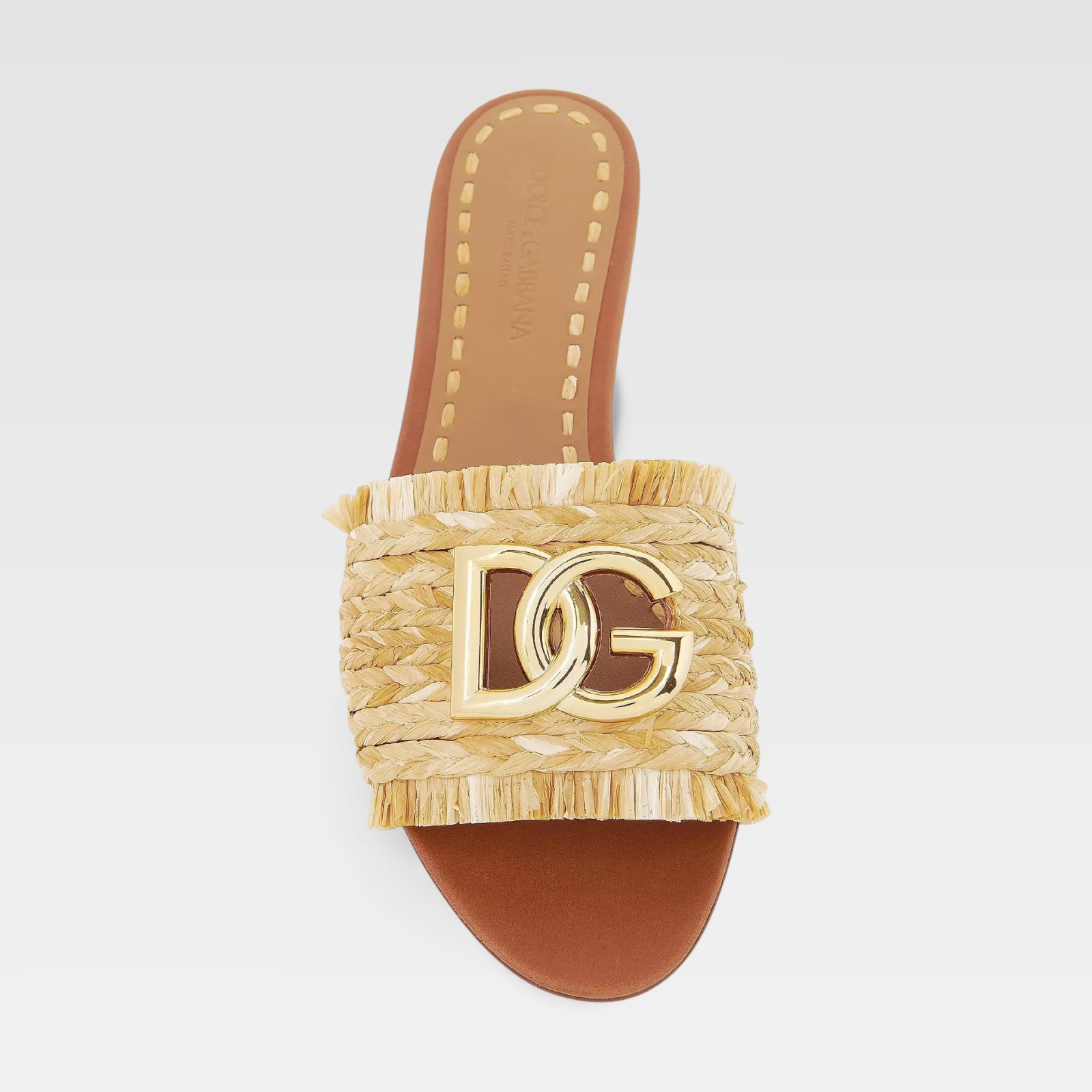 Dolce & Gabbana Logo Woven Sandals - Image 4