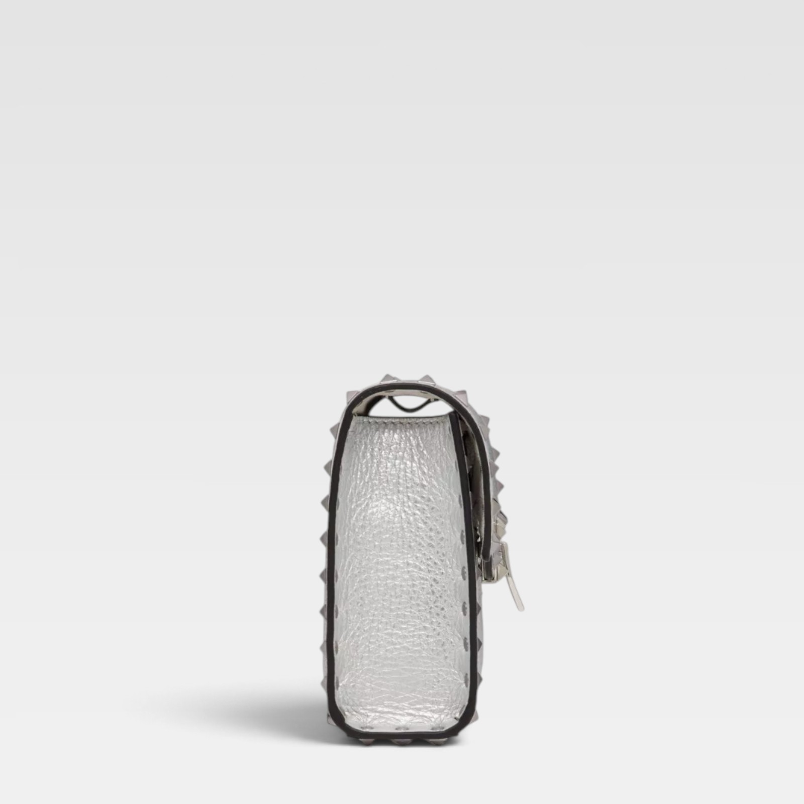 Valentino Garavani Small Rockstud Grainy Metallic Crossbody Bag - Image 5