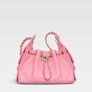 Chanel 25 Mini Caviar Quilted Handbag Pink