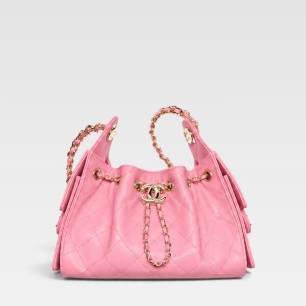 Chanel 25 Mini Caviar Quilted Handbag Pink