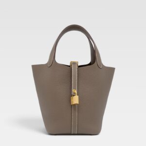 Hermès Etoupe Clemence Picotin Lock 18 Gold Hardware