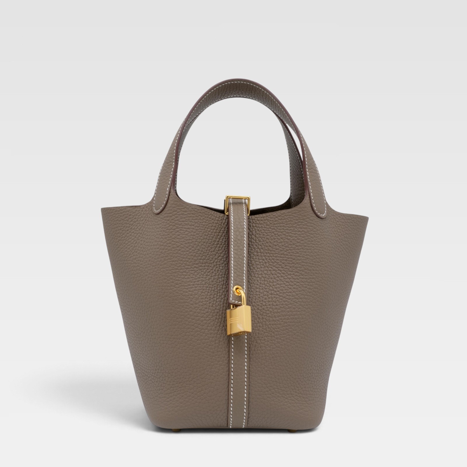 Hermès Etoupe Clemence Picotin Lock 18 Gold Hardware